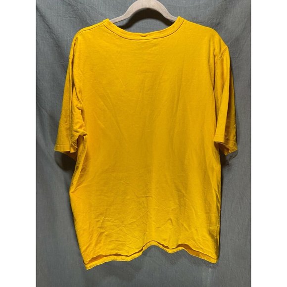 Vintage Champion Shirt Adult 2XL Yellow Spell Out Pullover Short Sleeve Tee Mens - Picture 5 of 8
